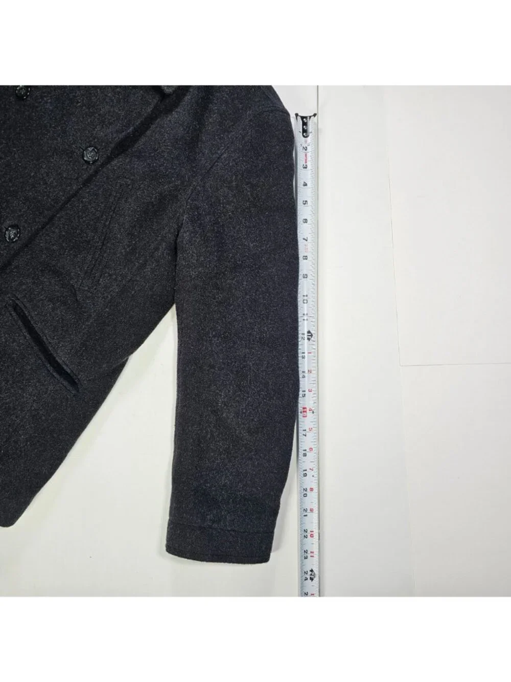 J. Crew Wool Blend Peacoat Thinsulate Lining Women's Size M Dark Charcoal Gray - Picture 8 of 10
